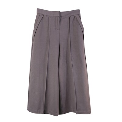Ring Spun Knit Culottes-NIGHT SHADE Ring Spun Knit Culottes-NIGHT SHADE