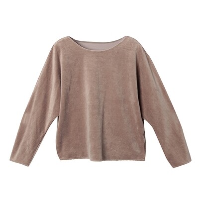 KNITTED CORDUROY BAT WING TOP-SIENNA