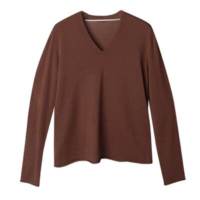 V-NECK SLIM CUT KNIT TOP-MAROON V-NECK SLIM CUT KNIT TOP-MAROON