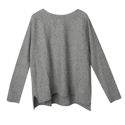 MIX COLOR SLUB YARN OVERSIZE SWEATER-LHG MIX COLOR SLUB YARN OVERSIZE SWEATER-LHG