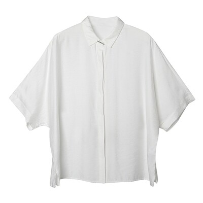 SILVER PRISM BUTTON BATWING BLOUSE-EGGSHELL