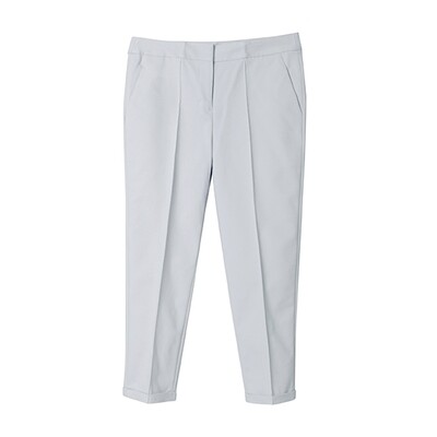 ROLL-UP HEM TAPERED PANTS-STEAM