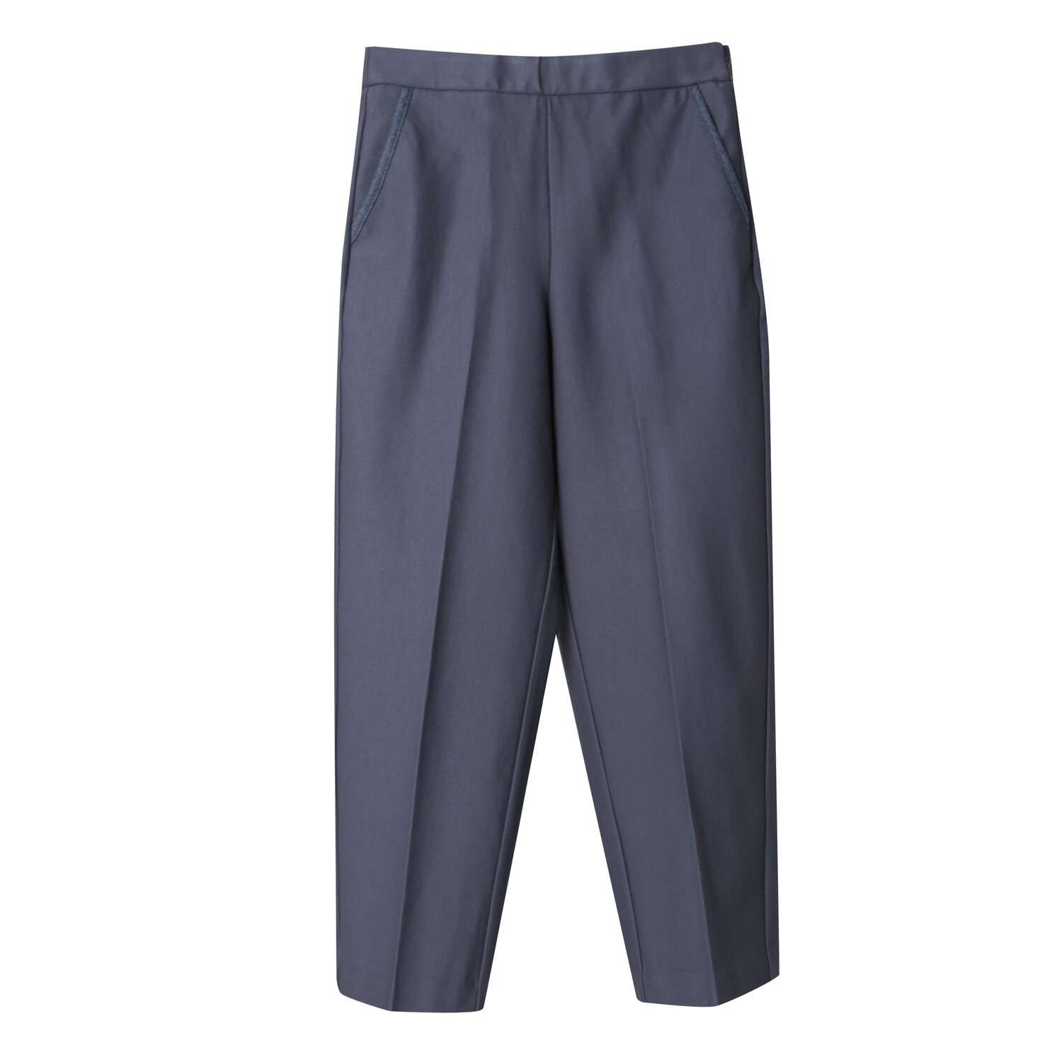 FLANNEL TRIM TAPERED PANTSLAVENDER GREY