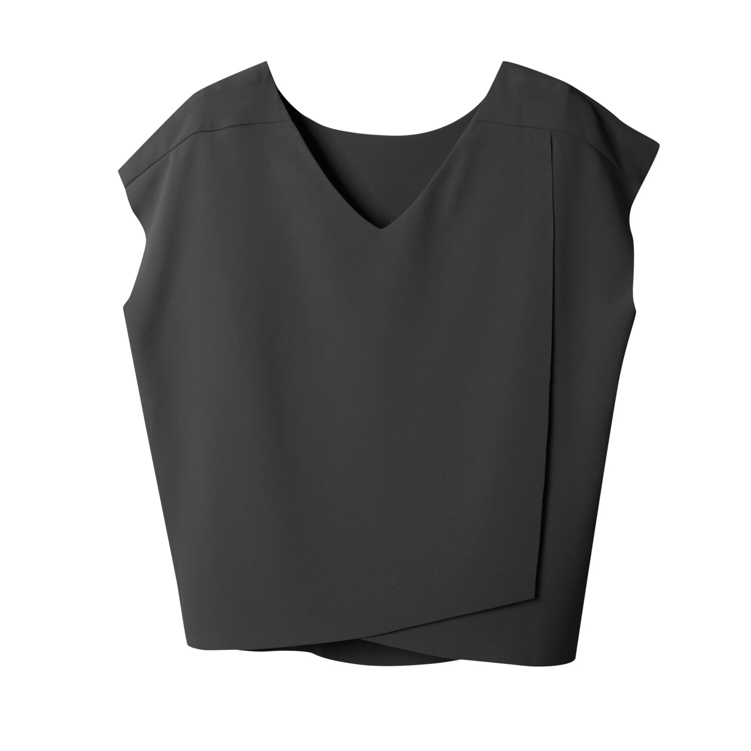 TWO-WAY WEAR BLOUSE-BLACK, color: BLACK, size: 00