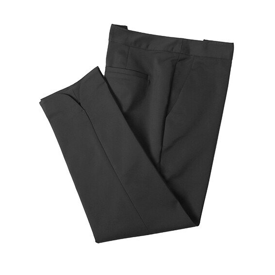 CURVED HEM TAPERED PANTSBLACK