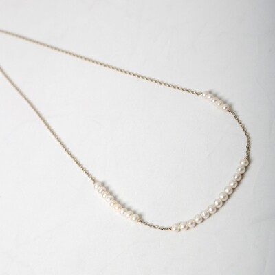 ​PEARL LINK NECKLACE-GOLD