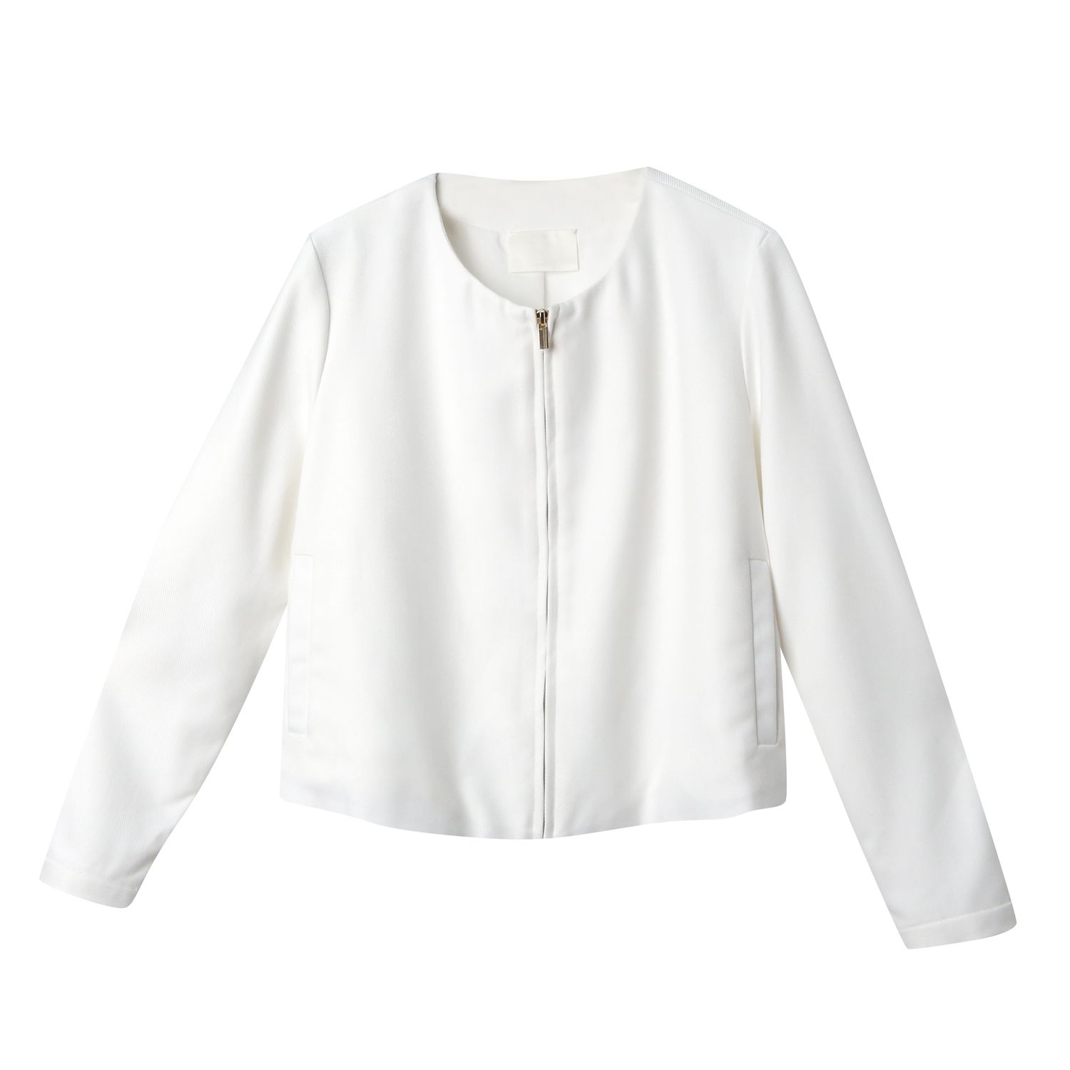 ZIP FRONT JACKET - EGGSHELL