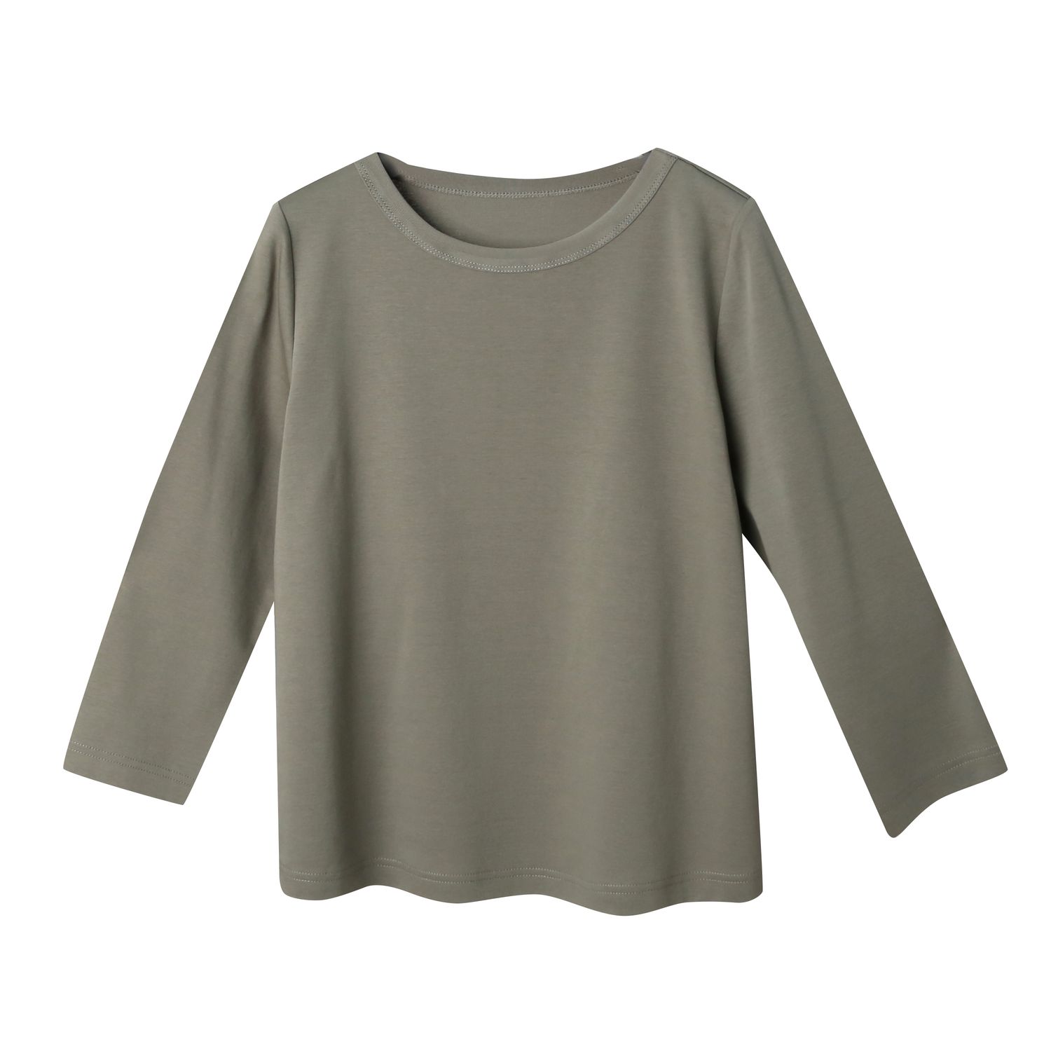 ROUND NECK LONG SLEEVES T-SHIRT - DEEP TEAL