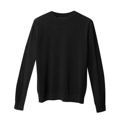 POINTELLE PULLOVER - BLACK
