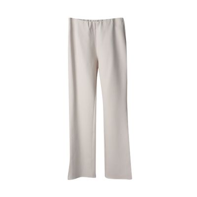 SIDE SLIT BOOT CUT PANTS - CHALK