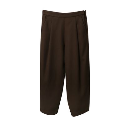 PLEATED CARROT PANTS - AMBER