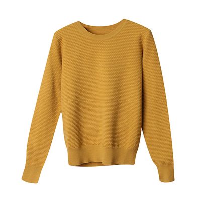 FANCY STITCH PULLOVER - MUSTARD