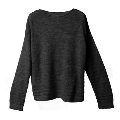 FLUFFY LINKS PULLOVER - BLACK