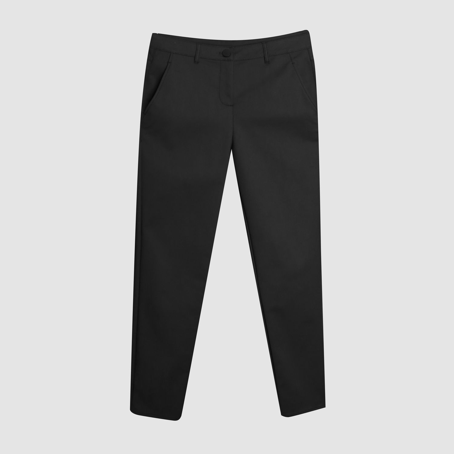 DENIM DETAIL TAPERED PANTS - BLACK