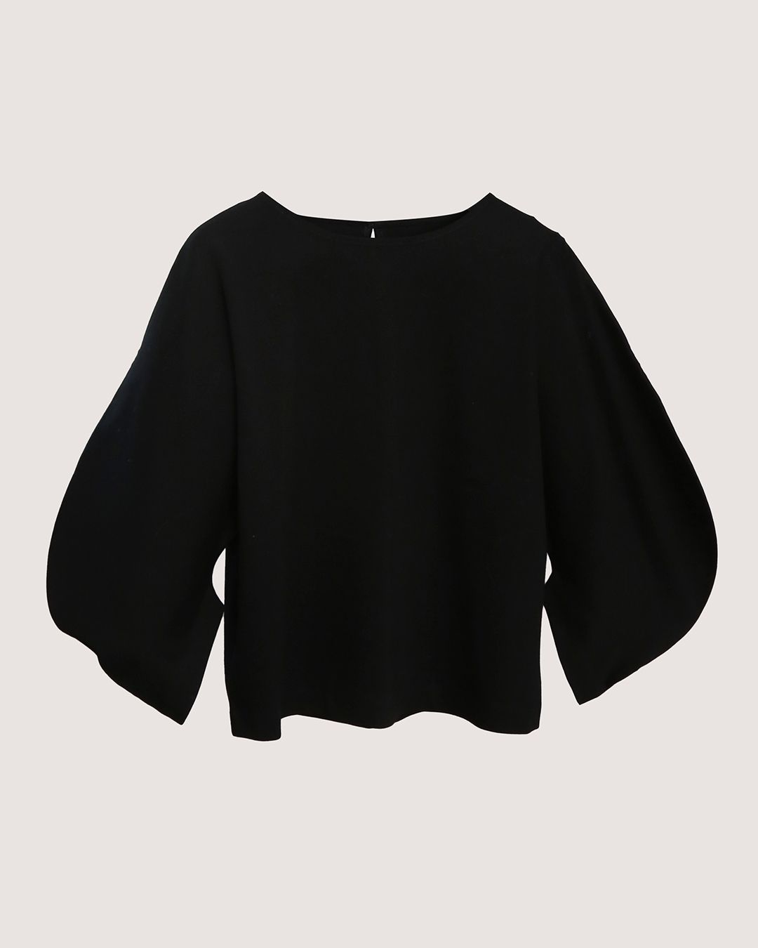 COCOON SLEEVE T-SHIRT - BLACK