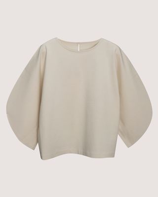 COCOON SLEEVE T-SHIRT - PEARL