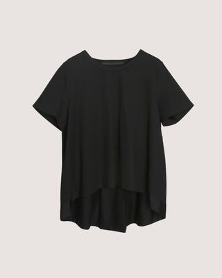 A-LINE STRIPE TEE - BLACK