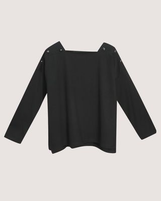 STRIPE BOXY TEE - BLACK