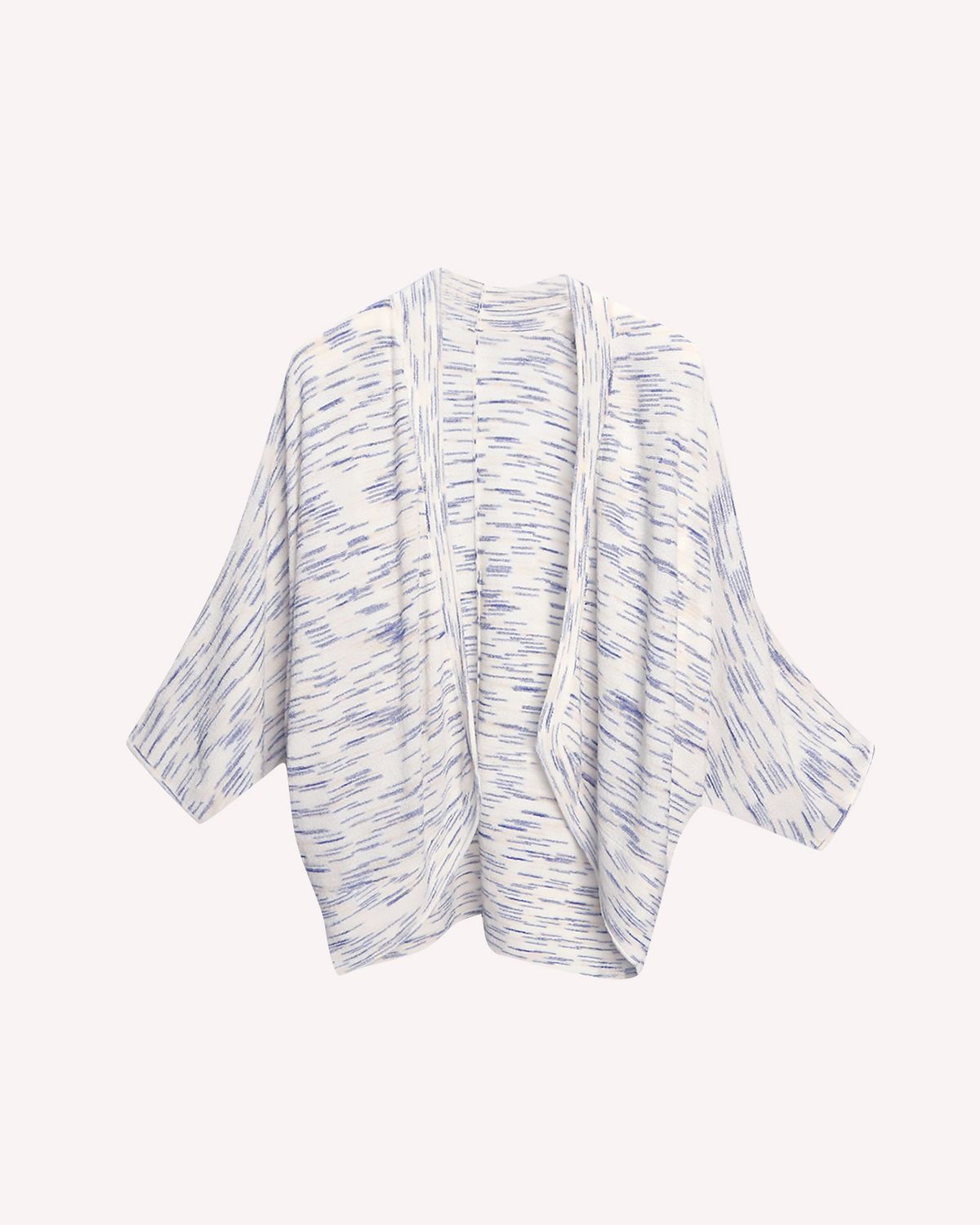 HEATHER GEOMETRIC KNIT CARDIGAN - SKY