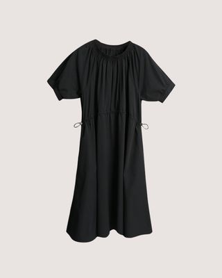 DRAWSTRING DRESS - BLACK
