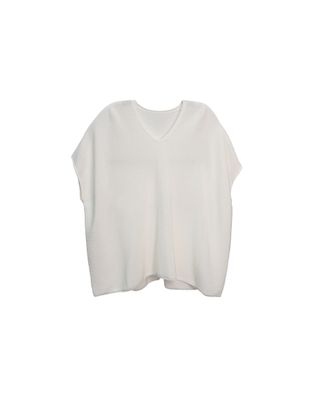 RIPPLE STITCH BOXY TOP - EGGSHELL RIPPLE STITCH BOXY TOP - EGGSHELL