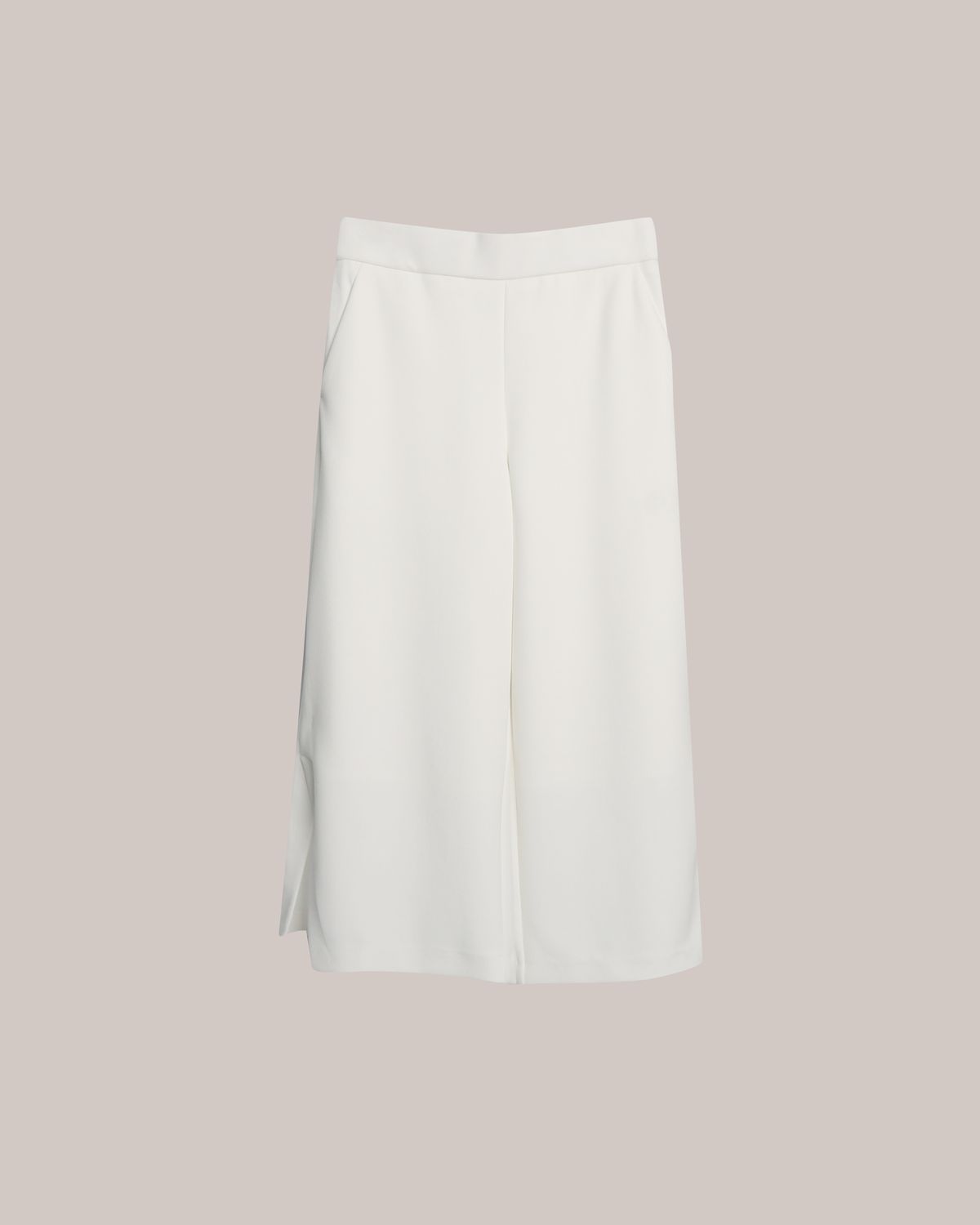 SIDE SLIT CULOTTES - EGGSHELL