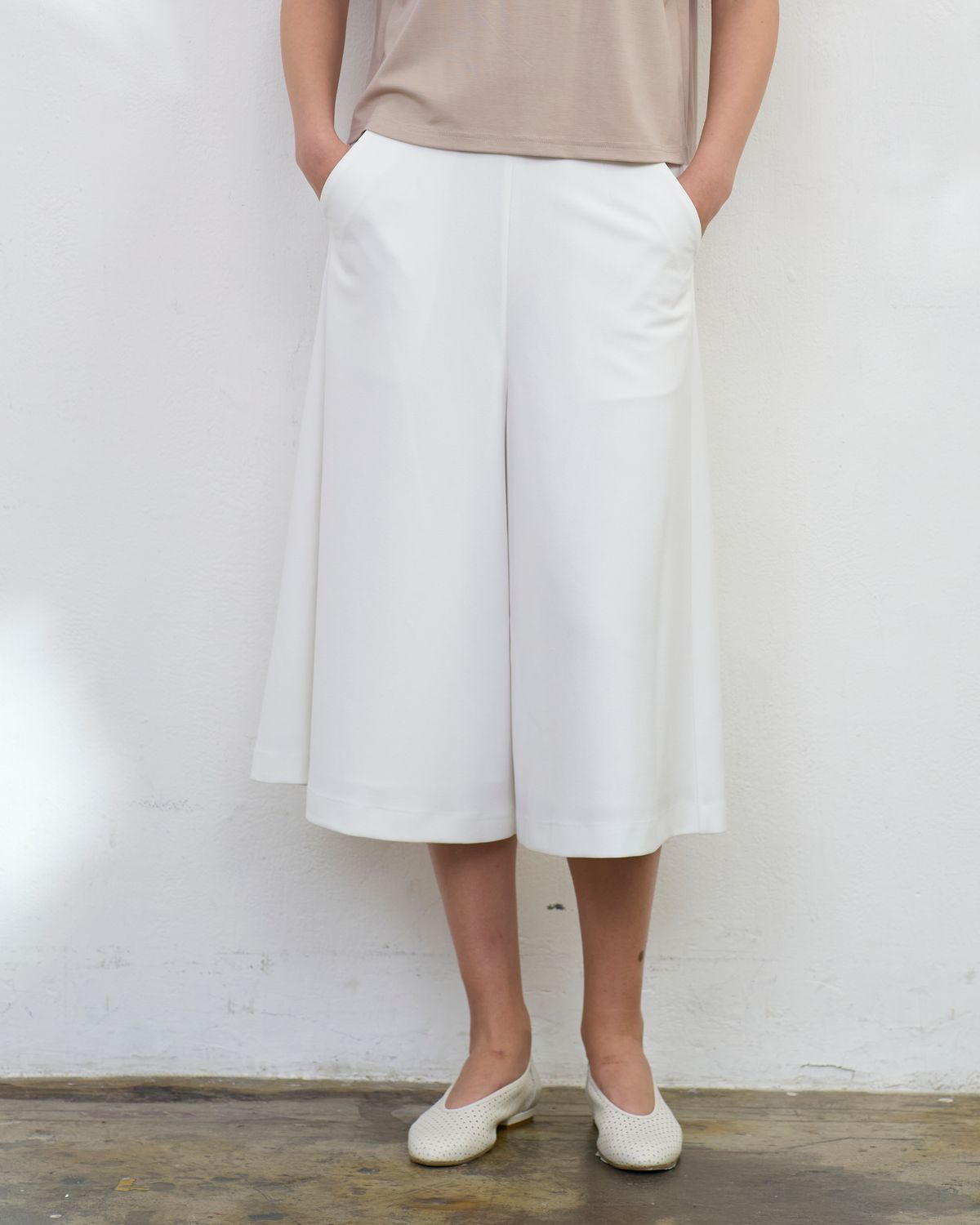 FLARE CULOTTES - EGGSHELL