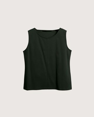 TOP STITCH TANK TOP - BASIL