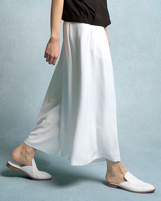 FLARE CULOTTES - EGGSHELL