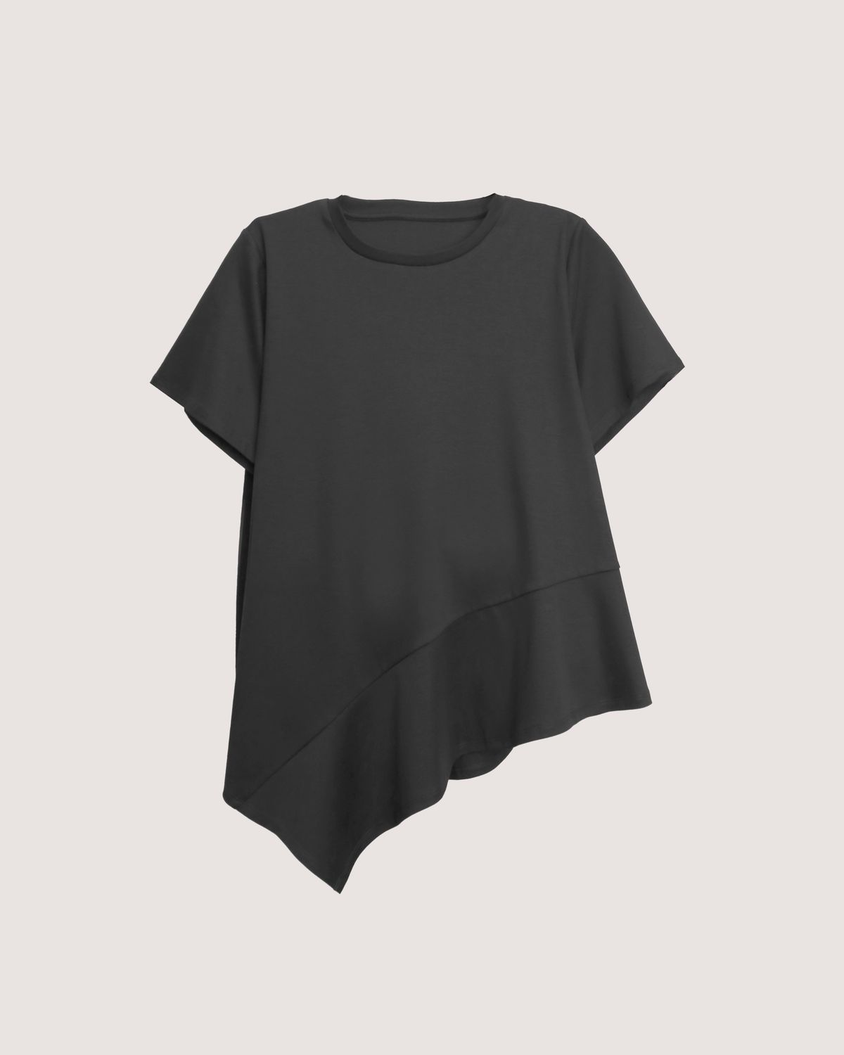ASYMMETRICAL A-LINE TOP - BLACK