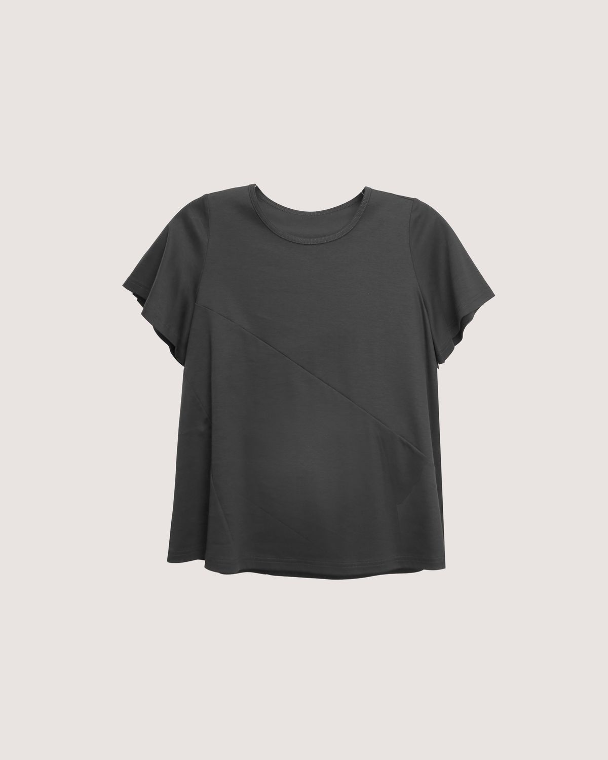 A-LINE DIAGONAL PANEL TOP - BLACK