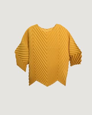 ORIGAMI PLEATED TOP - MUSTARD
