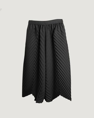 ORIGAMI PLEAT CULOTTES - BLACK