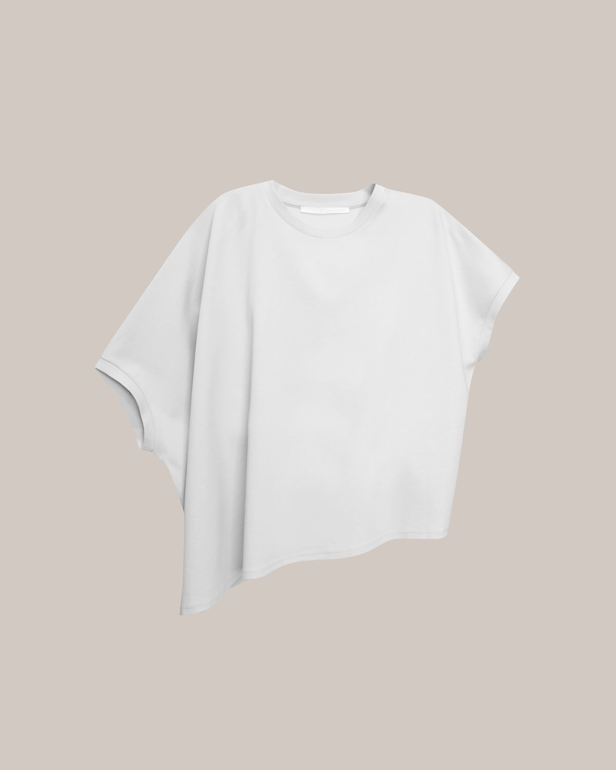 ASYMMETRICAL GEOMETRIC TOP - WHITE