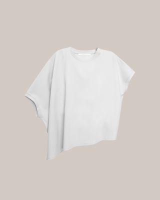 ASYMMETRICAL GEOMETRIC TOP - WHITE