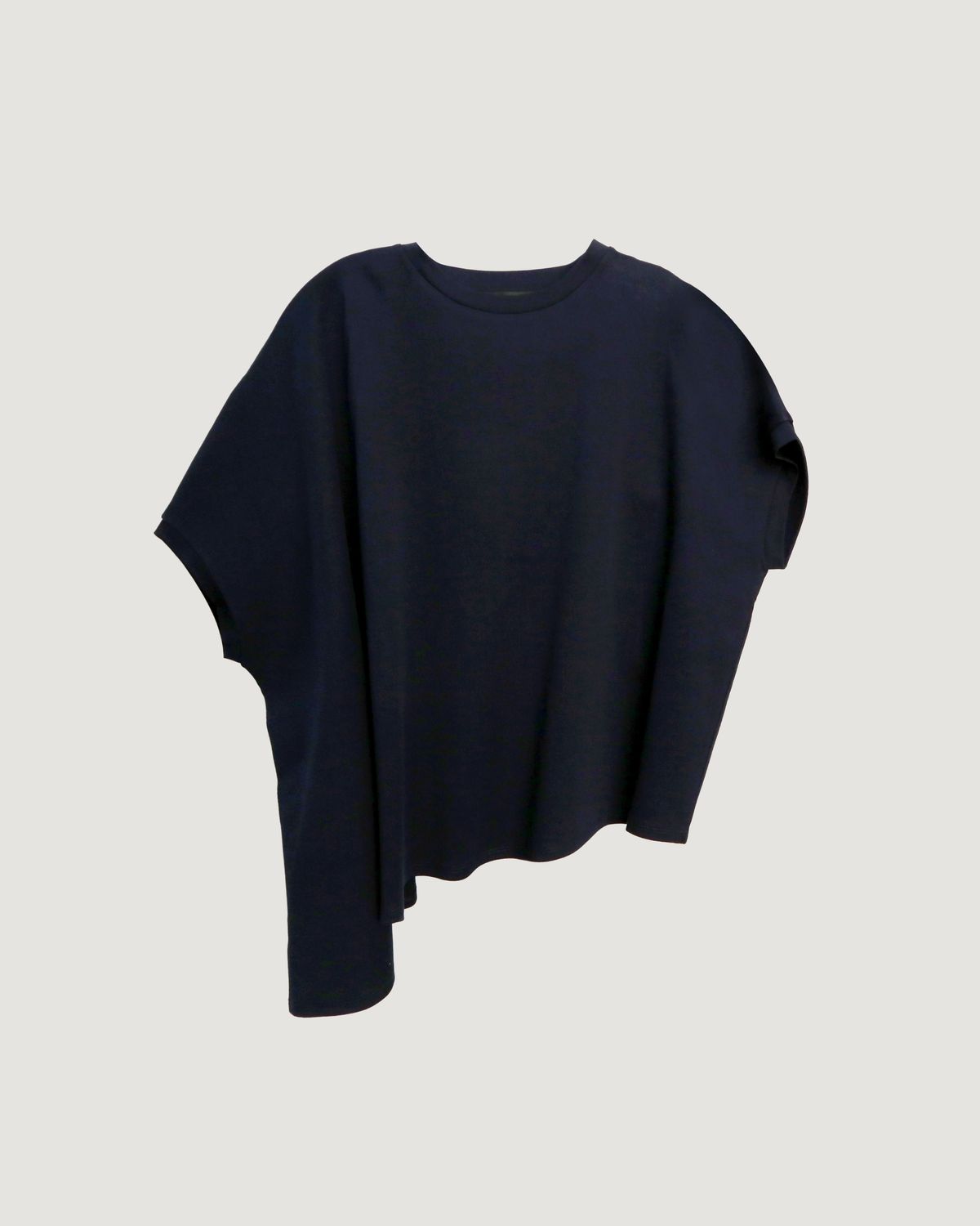 ASYMMETRICAL GEOMETRIC TOP - NAVY