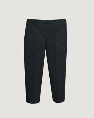 ORGANZA SIDE TAPE CAPRI PANTS - FOREST