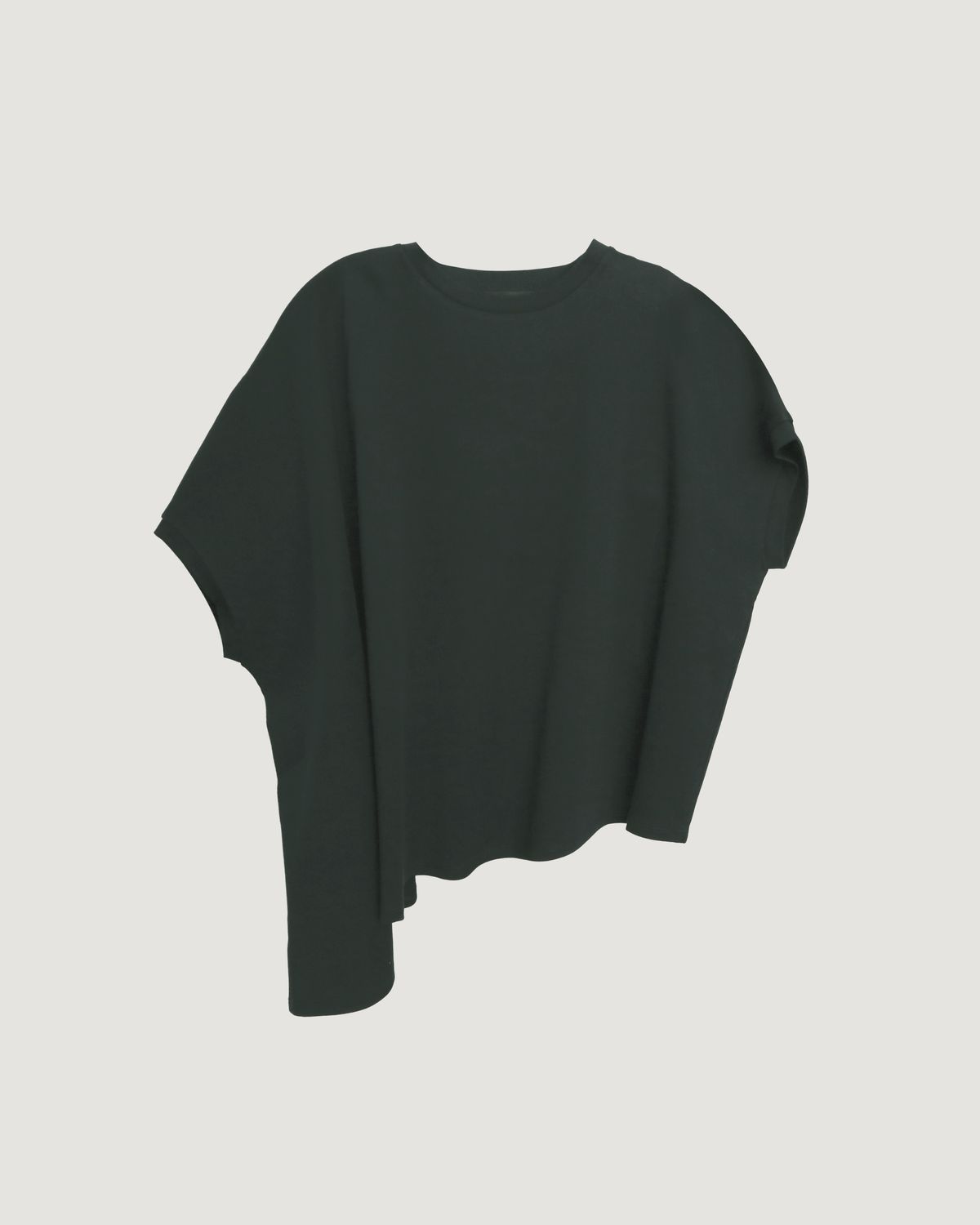 ASYMMETRICAL GEOMETRIC TOP - SWAMP GREEN