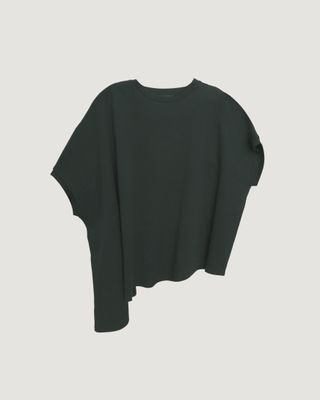 ASYMMETRICAL GEOMETRIC TOP - SWAMP GREEN