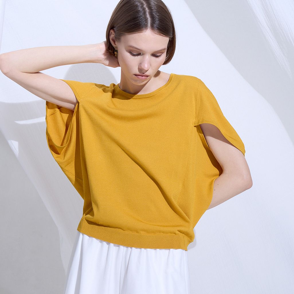 KITE SLEEVES KNITTED TOP - SORBET