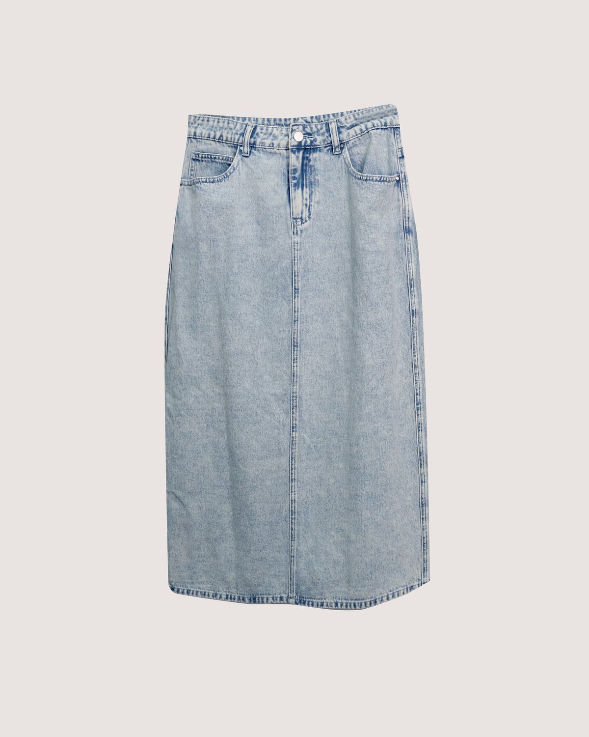 DENIM MAXI SKIRT - WATER (WASHED)