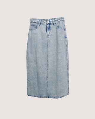 DENIM MAXI SKIRT - WATER (WASHED)