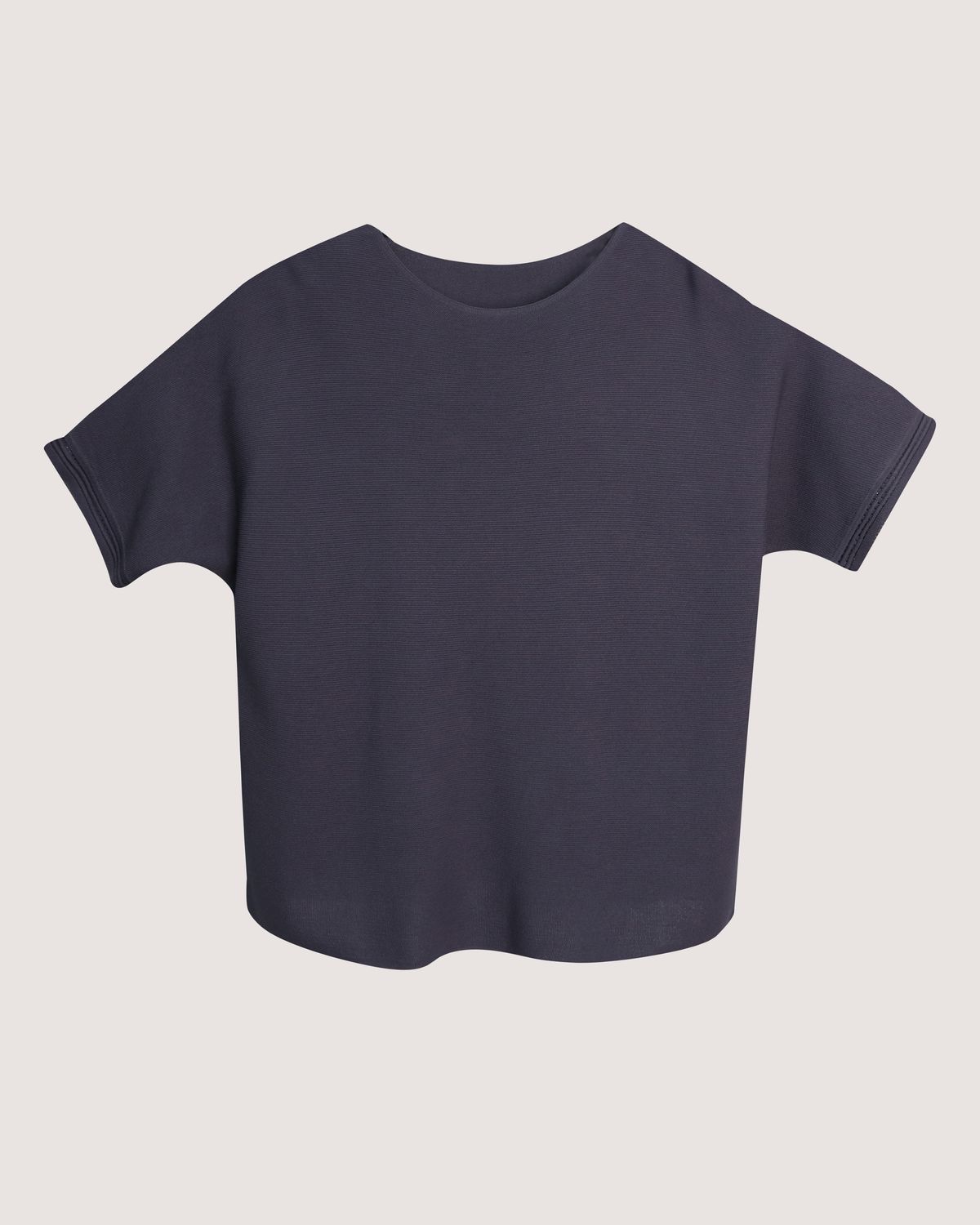 BATWING TOP WITH OPENWORK EMBELLISHMENTS - LAVENDAR GREY