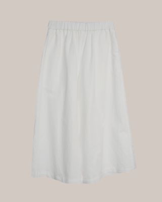 LINEN-BLEND CULOTTES - EGGSHELL