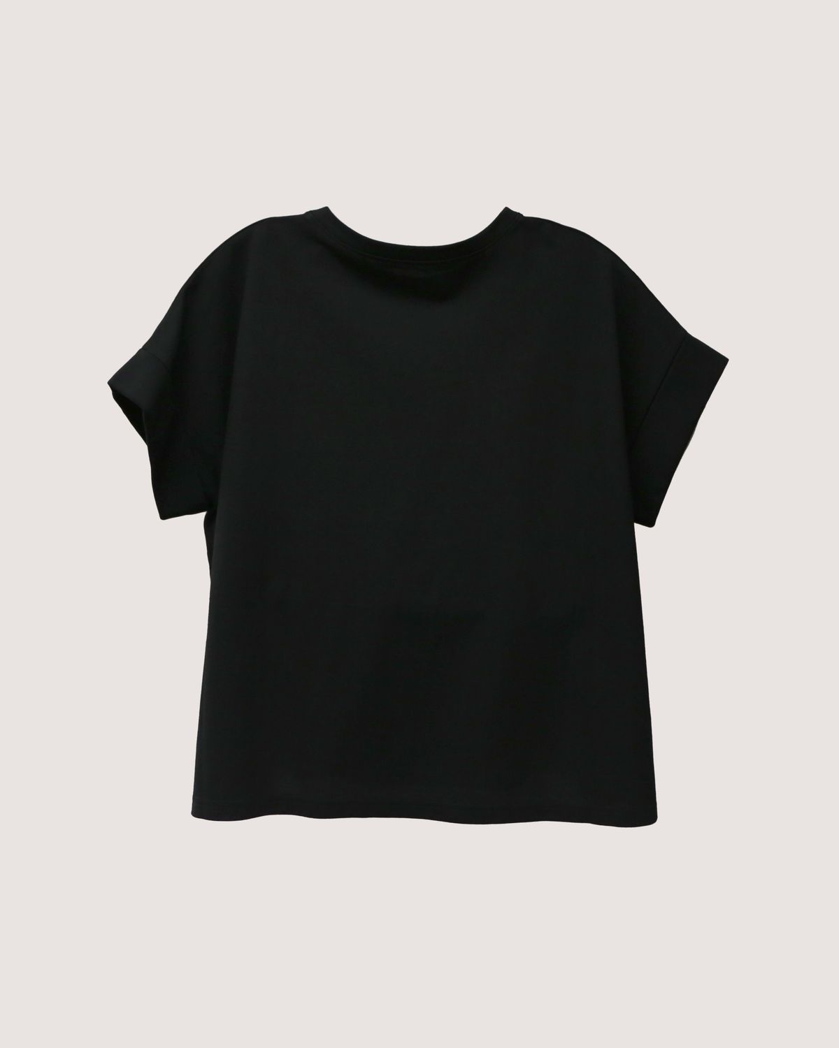 NAUTICAL PIQUE OVERSIZED TOP - BLACK (SOLID)