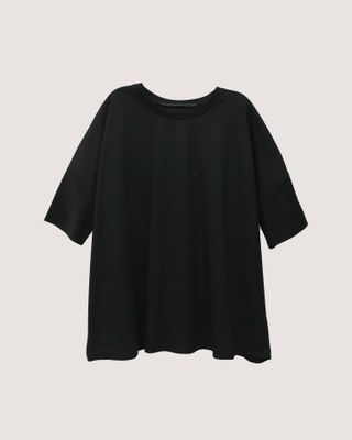 NAUTICAL PIQUE SHORT SLEEVES TOP - BLACK (SOLID)