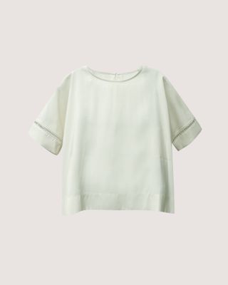 EYELET TRIM TOP - MINT