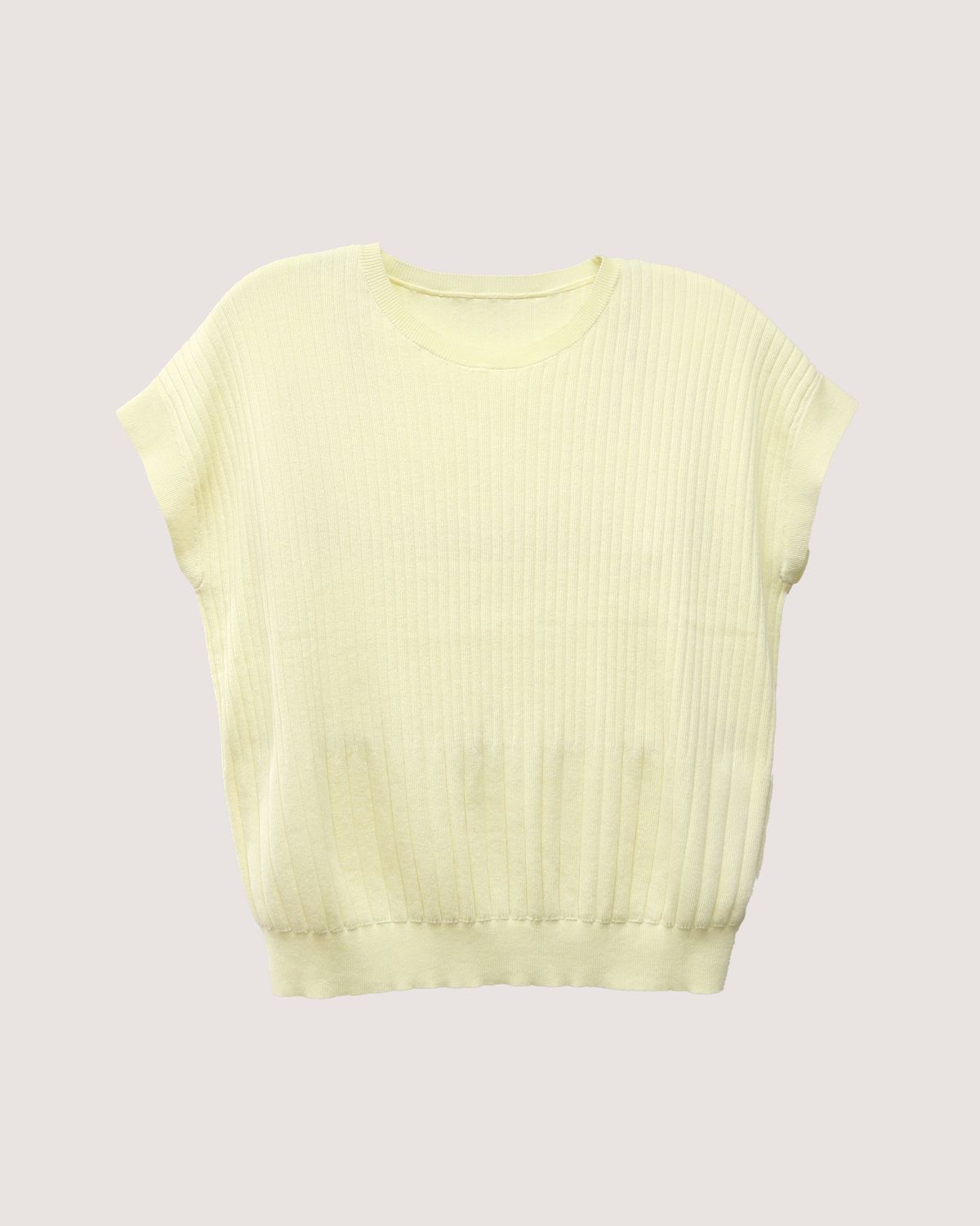 OVERSIZE RIB TOP - LIMELIGHT