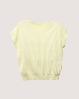 OVERSIZE RIB TOP - LIMELIGHT