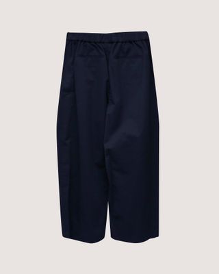 PLEATED FRONT PANTS - DENIM